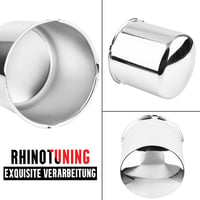 RhinoTuning 2-dielna sada 4,2" stredových krytiek na kolesá, vonkajší priemer 114 mm, vnútorný priemer 107 mm, stredové krytky, puklice na disky, kryty nábojov kolies pre 4,2-palcové disky prívesov/nákladných áut, stredový otvor 4,3 palca (chróm) 8