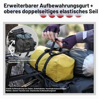 Cyklistická taška na nosič Rhinowalk 50L, dvojitá bočná taška na zadný nosič s držadlom, čierna 5