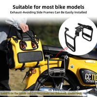 Rhinowalk Vízálló Motoros Táska Oldaltáska 15L Gyorskioldós Rögzítéssel Legtöbb Motorhoz Kompatibilis Fekete 1 db 5