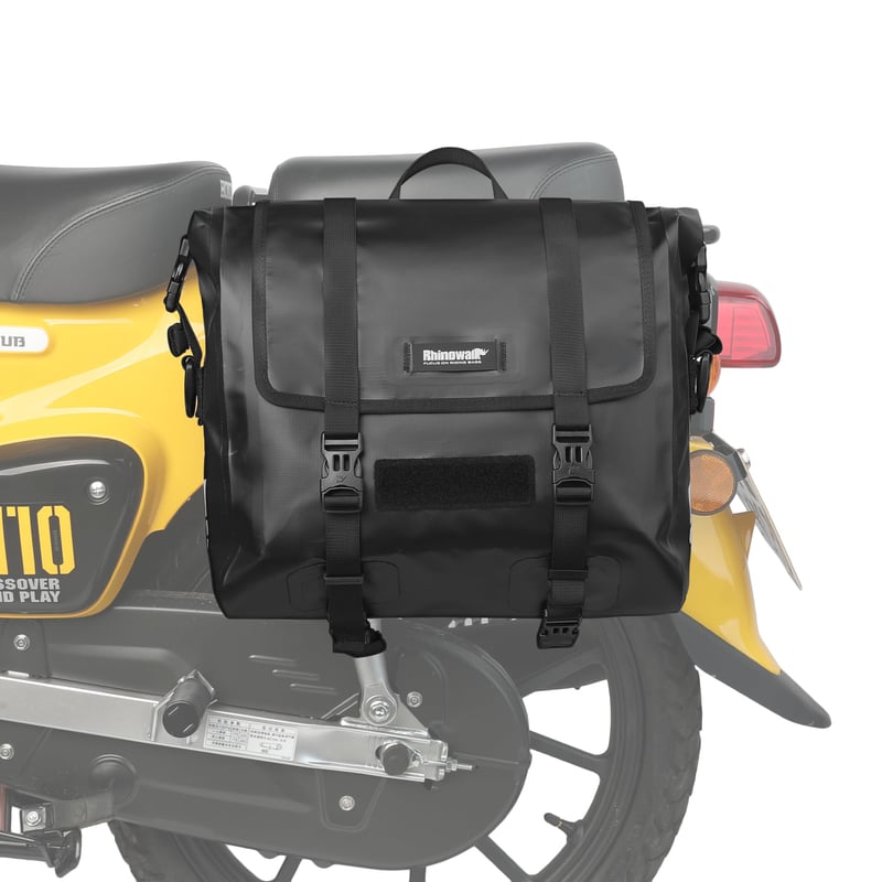 Rhinowalk Vízálló Motoros Táska Oldaltáska 15L Gyorskioldós Rögzítéssel Legtöbb Motorhoz Kompatibilis Fekete 1 db