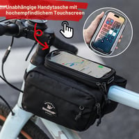 Rhinowalk taška na rám bicykla s držiakom na telefón, vodotesná, s magnetickým uzáverom – cyklistická taška na hornú rámovú rúrku 7