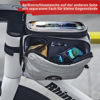 Rhinowalk taška na rám bicykla s držiakom na telefón, vodotesná, s magnetickým uzáverom – cyklistická taška na hornú rámovú rúrku 6
