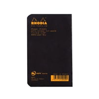 Balík zošitov Rhodia so zošívanou väzbou 20 ks - A7 7,5x12 cm - Štvorčekové - 48 strán - 80g biely papier - Vodoodolná mäkká obálka - Čierna 3