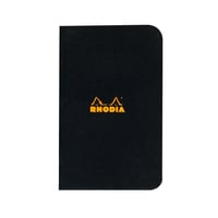 Balík zošitov Rhodia so zošívanou väzbou 20 ks - A7 7,5x12 cm - Štvorčekové - 48 strán - 80g biely papier - Vodoodolná mäkká obálka - Čierna 1