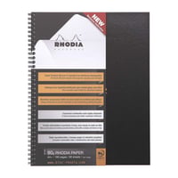 Špirálový zápisník Rhodia Rhodiactive Office A4+, štvorčekový, 9-dierový, 160 strán, 90 g – čierny 2