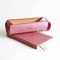 Puzdro na perá Rhodia Rhodiarama, 23x5x5 cm, dlhý zips, umelá koža, bordová červená 6