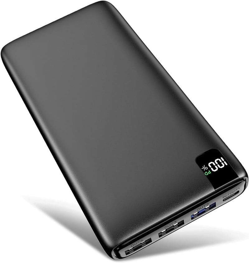 Riapow 26800 mAh Powerbank USB-C gyorstöltés 4 kimenet LED kijelző