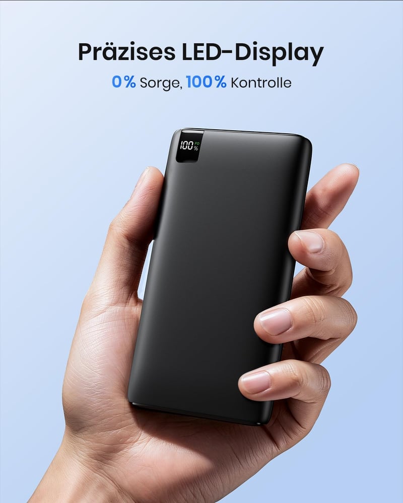 Riapow 26800 mAh Powerbank USB-C gyorstöltés 4 kimenet LED kijelző