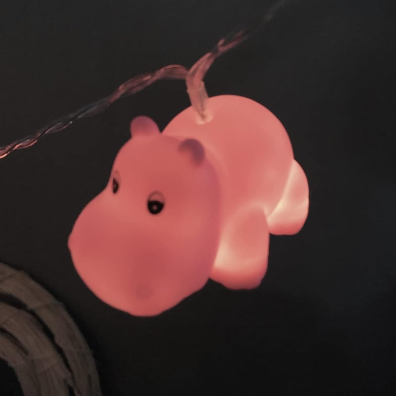 Riaxuebiy Hippo LED Fényfüzér Elemmel Működő Dekorációs Lámpa