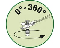 Rotačný postrekovač Ribimex Ribiland na kovovom stojane, sektor 0-360°, pokrytie 500 m², výška 62-99 cm, na zavlažovanie záhradných trávnikov 5