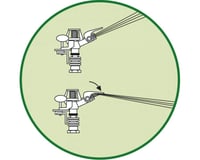 Rotačný postrekovač Ribimex Ribiland na kovovom stojane, sektor 0-360°, pokrytie 500 m², výška 62-99 cm, na zavlažovanie záhradných trávnikov 4