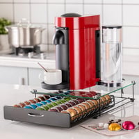 Rice rat Nespresso Vertuo kapszulatartó fiók üvegajtóval, 50 kapszulás polc 4