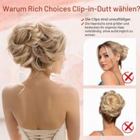 Rich Choices príčesok v tvare drdola so štipcom, kučeravý, vlnitý, príčesok do vlasov, vypnutý účes, chignon, zapletaný chvost, tmavohnedý 5