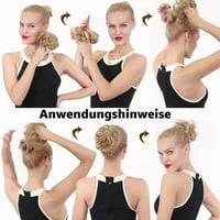 Rich Choices čelenka scrunchie gumička do vlasov doplnok na drdol vlnité kučeravé syntetické vlasy príčesok zlatá blond mix odtieň bleach blonde vlasová ozdoba gumička do vlasov 8