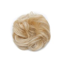 Rich Choices čelenka scrunchie gumička do vlasov doplnok na drdol vlnité kučeravé syntetické vlasy príčesok zlatá blond mix odtieň bleach blonde vlasová ozdoba gumička do vlasov 4
