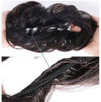 Rich Choices čelenka scrunchie gumička do vlasov doplnok na drdol vlnité kučeravé syntetické vlasy príčesok zlatá blond mix odtieň bleach blonde vlasová ozdoba gumička do vlasov 7