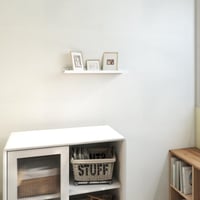 RICHER HOUSE Lebdeća zidna polica, bijela, 60 x 13 cm, od MDF drva, 1 kom - Plutajuća zidna polica 2