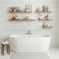 Raft de perete suspendat din stejar RICHER HOUSE, 120 x 23,5 x 3,8 cm, raft din lemn MDF cu montare pe perete și suport invizibil, pentru dormitor, sufragerie, baie, bucătărie, birou 8