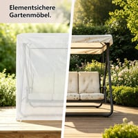 Husă pentru balansoar de grădină cu 3 locuri RICHIE, cu fermoar, impermeabilă, rezistentă la praf, husă de protecție transparentă – 215x150x150 cm 5
