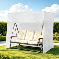 Husă pentru balansoar de grădină cu 3 locuri RICHIE, cu fermoar, impermeabilă, rezistentă la praf, husă de protecție transparentă – 215x150x150 cm 7
