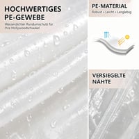 Husă pentru balansoar de grădină cu 3 locuri RICHIE, cu fermoar, impermeabilă, rezistentă la praf, husă de protecție transparentă – 215x150x150 cm 3
