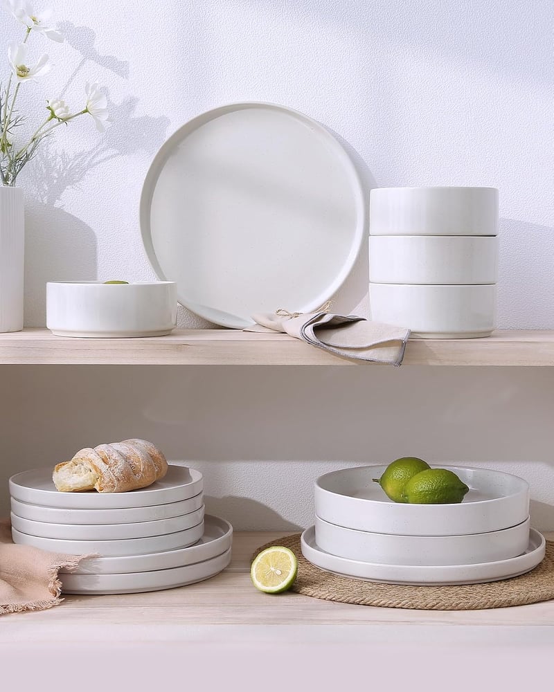 Richmount Nebula 18 részes porcelán készlet 6 személyre, fehér