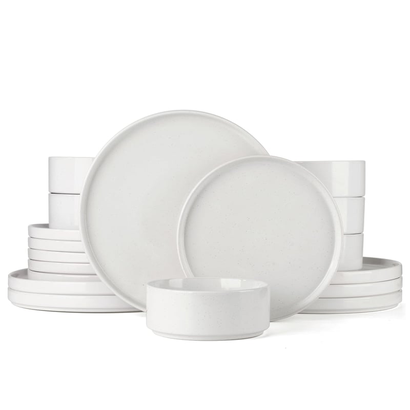 Set de veselă din ceramică Richmount Nebula pentru 6 persoane - alb - 18 piese