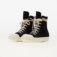 Rick Owens DRKSHDW Fogachine Denim magas szárú fekete cipő EU42 7