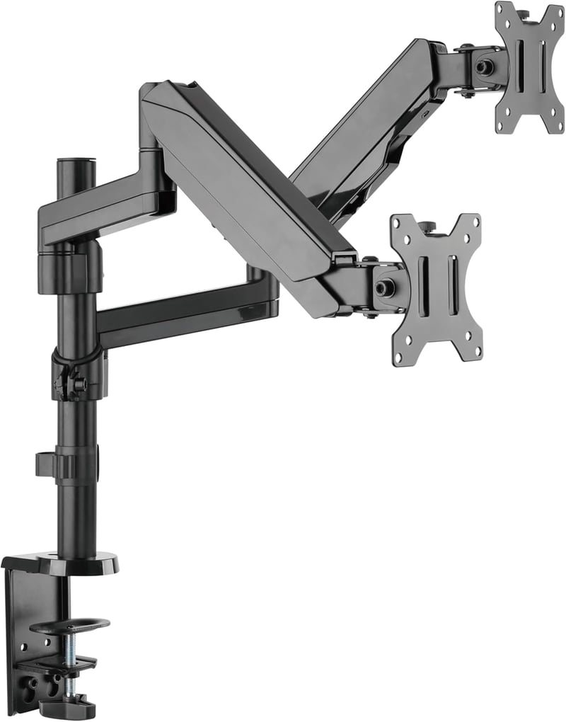RICOO Dual Monitor Tartó 13-32 Colos Képernyőkhöz Asztali Konzol TS9611 - Monitor Mount TS9611
