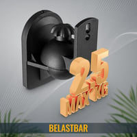 RICOO LH028 fali hangszóró tartó, forgatható/dönthető, 2 db - fekete 6