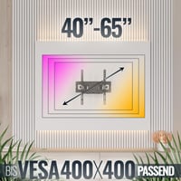 RICOO S6244 Otočný a výklopný nástenný držiak na TV pre 32-55 palcové VESA 200x200-400x400 univerzálne LED LCD OLED QLED obrazovky, flexibilné rameno, 60 kg 4