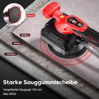 Ricyea 21V-os Csempevibrációs Készülék 5 Sebességgel, 130mm Tapadókoronggal, 0,2-1,2m Csempékhez, Fali Burkolatokhoz - 2 Akkumulátorral és T 3