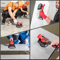Ricyea 21V-os Csempevibrációs Készülék 5 Sebességgel, 130mm Tapadókoronggal, 0,2-1,2m Csempékhez, Fali Burkolatokhoz - 2 Akkumulátorral és T 6