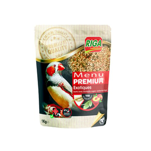 Hrană pentru păsări exotice Riga Premium 1 kg – Amestec de semințe selecționate pentru păsări ornamentale