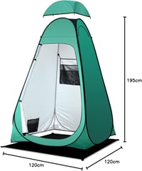 riggoo pop-up öltözősátor kempinghez, UV50+ védelem - fekete 9