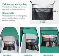 riggoo pop-up öltözősátor kempinghez, UV50+ védelem - fekete 4