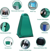 riggoo pop-up öltözősátor kempinghez, UV50+ védelem - fekete 8
