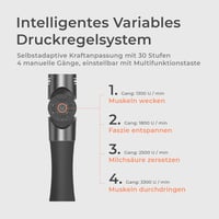 RIGHT TECHNOLOGY Profi Masszázspisztoly 6 fejjel - Nyak, Váll, Hát Masszázshoz, 20kg Nyomóerő 3