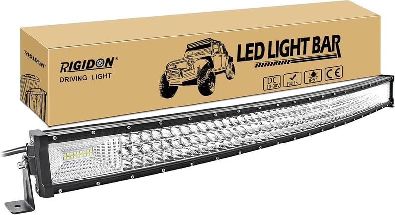 RIGIDON 105cm 540W LED lámpa autóhoz, vízálló meleg fehér off-road világítás
