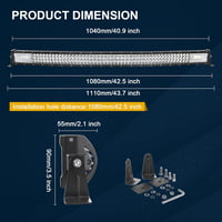 RIGIDON 105cm 540W LED lámpa autóhoz, vízálló meleg fehér off-road világítás 2