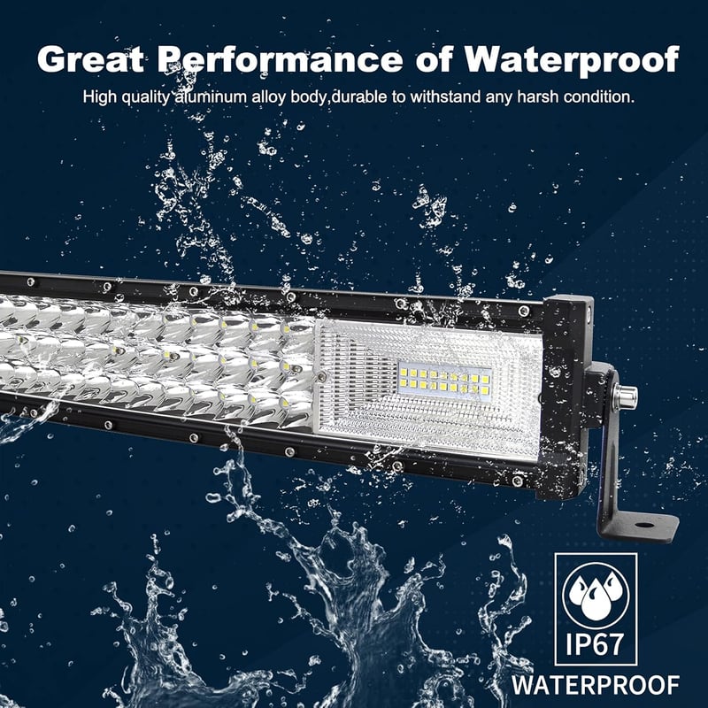 RIGIDON 105cm 540W LED lámpa autóhoz, vízálló meleg fehér off-road világítás