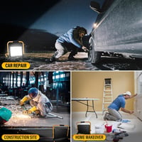 RIGIDON 200W LED Munkalámpa, 20000 Lumen, Hordozható, IP66 Vízálló, 6000K Fehér Fény, 140° Szögű Reflektor Műhelyhez, Építkezéshez, Garázsba 6
