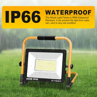 RIGIDON 200W LED Munkalámpa, 20000 Lumen, Hordozható, IP66 Vízálló, 6000K Fehér Fény, 140° Szögű Reflektor Műhelyhez, Építkezéshez, Garázsba 7