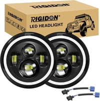 RIGIDON 7 inch kerek LED fényszóró 50W, sárga+fehér DRL - 2 db 1