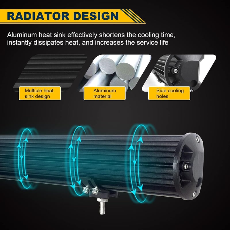 RIGIDON 2x 18cm 120W LED munkalámpa 12V/24V traktor teherautó ATV