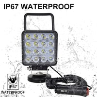 RIGIDON 2x LED munkalámpa mágneses talppal 48W 12V/24V terepjáróhoz traktorhoz 2