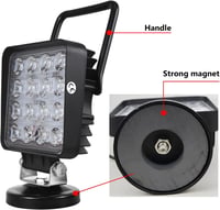 RIGIDON 2x LED munkalámpa mágneses talppal 48W 12V/24V terepjáróhoz traktorhoz 6