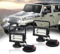 RIGIDON 2x LED Munkalámpa Mágneses Talppal 72W 12V Offroad Terepjáró Traktor 8