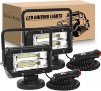RIGIDON 2x LED Munkalámpa Mágneses Talppal 72W 12V Offroad Terepjáró Traktor 1