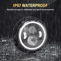 RIGIDON 2x7 Inch Kerek LED Fényszóró 50W 5000 LM Offroad Autó Világítás Wrangler Hummer 2